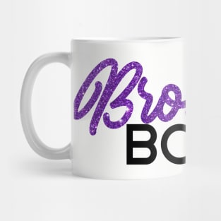 Broadway bound purple glitter Mug